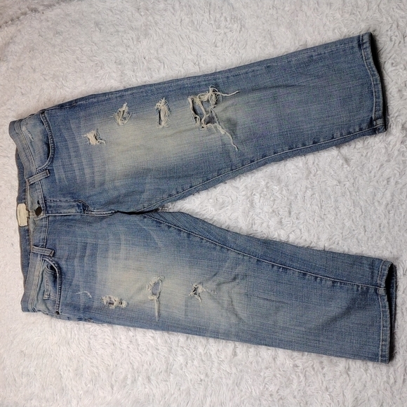 current/elliott Mississippi Destroy Blue High Rise The Skinny Boy Jeans - Picture 2 of 12